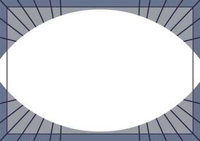 Gray and white oval background color with stripe line shape. Template like abstract eye. Suitable for social media. Template layout. Frame, boarder for text, picture, advertisement. Empty space. vector