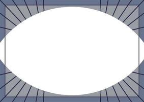 Gray and white oval background color with stripe line shape. Template like abstract eye. Suitable for social media. Template layout. Frame, boarder for text, picture, advertisement. Empty space. vector