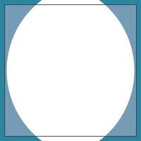 Blue and white circle background color with stripe line shape. Suitable for social media post and web internet ads. Template layout. Frame, boarder for text, picture, advertisement. Empty space. vector