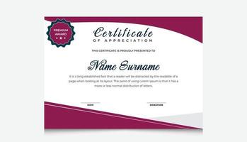 Diploma vector certificate template for multipurpose business and education needs.