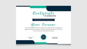 Award certificate template, Appreciation and Achievement certificate template, Diploma vector certificate design with geometric layout.