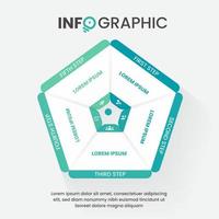 Infographic with 5 options for your business data visualization vector