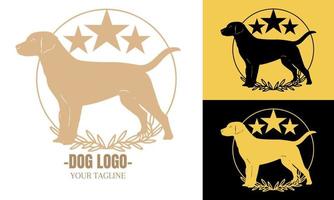 Dog logo vector design illustration. modern logos concept