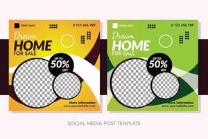 Social media post for real estate business vector