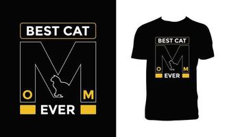 diseño creativo de camisetas de gato. vector