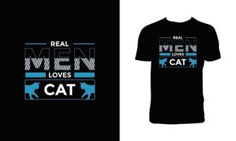 Cat Typographic T Shirt Design. vector