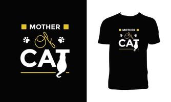 diseño creativo de camisetas de gato. vector