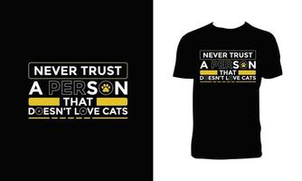 diseño creativo de camisetas de gato. vector