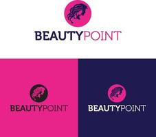 Beauty Point logo for Luxury Hair Salon and spa vector