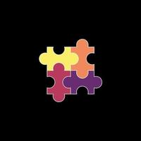 Vector colorful jigsaw puzzle pieces. jigsaw puzzle parts and  pieces.