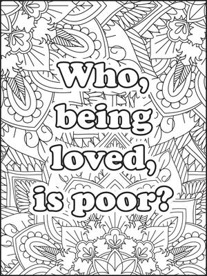 Celebrating Love Quotes Coloring Page