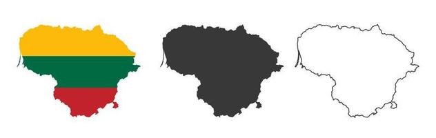 Lithuania maps vector design template.