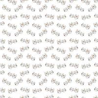 Pattern 2023. Seamless pattern with the symbols of the year a cat and a hare. Cartoon vector illustration.