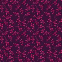 Floral branch leaves seamless pattern vector