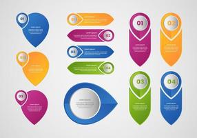 Modern infographic flat templates. For content, flowchart, steps, timeline, workflow, marketing. EPS10 vector