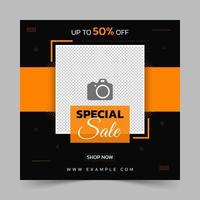 Creative vector for special sale social media post template banner