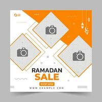 plantilla de publicación de redes sociales de banner de venta de ramadán editable vector