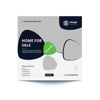 Home For Sale social media post design template vector