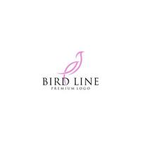 Line art bird logo design vector