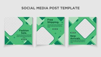 publicación en redes sociales de promoción de la moda. diseñe una plantilla editable para publicaciones en redes sociales y anuncios móviles web. vector