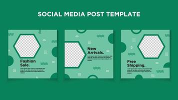 Fashion promotion social media post. Design editable template for social media posts and web mobile ads. vector