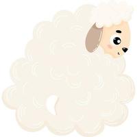 sheep is sitting on its back vector