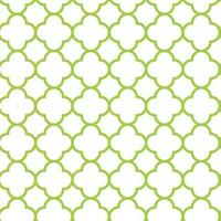 Seamless pattern of geometric, abstract shamrocks on isolated background. Design for St. Patricks day celebration, party decoration, scrapbooking, home decor, textile, print, paper crafts. vector