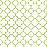 Seamless pattern of geometric, abstract shamrocks on isolated background. Design for St. Patricks day celebration, party decoration, scrapbooking, home decor, textile, print, paper crafts. vector