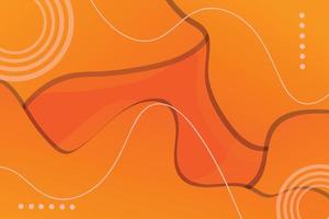 abstract background with orange gradient colors and wavy lines vector