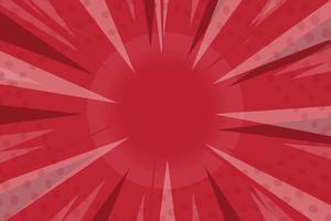 Flat design red comic style background vector
