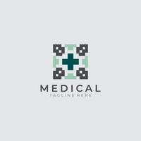 signo cruzado logotipo médico símbolo de salud icono de farmacia. elemento de plantilla de diseño de logotipo de vector plano