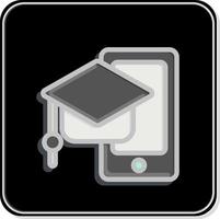 Icon Mobile Learning. related to Education symbol. Glossy Style. simple design editable. simple illustration vector