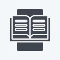 Icon E-Reading. related to Education symbol. glyph style. simple design editable. simple illustration vector