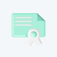 Icon Certificate. related to Education symbol. flat style. simple design editable. simple illustration vector