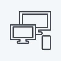 Icon Responsive. related to Education symbol. line style. simple design editable. simple illustration vector