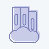 Icon Digital Library. related to Education symbol. two tone style. simple design editable. simple illustration vector