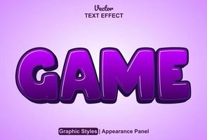 Game text effects with graphic style and editable. vector