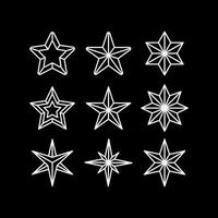 star pictogram outline vector design