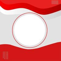 red and white post template for Indonesian independence day vector