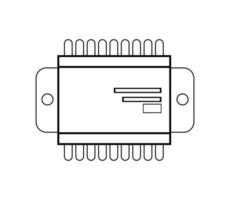 ilustración vectorial de microcircuito lineal vector