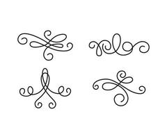 Set of Linear Squiggles vector