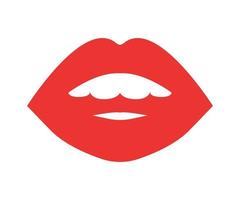 Vector illustration of women's Lips with Red Lipstick