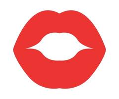 Vector illustration of women's Lips with Red Lipstick