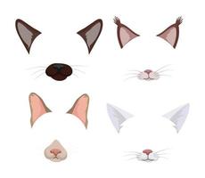 Set of Cat Masks vector