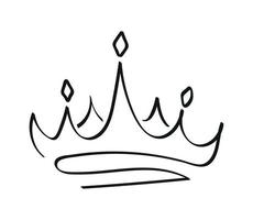 Vector illustration of Crown Sketche