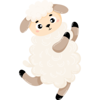 ovelha feliz fofa png