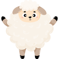 Cute playful sheep png