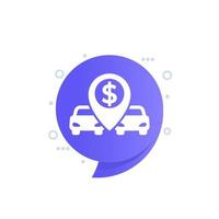 car dealership, sell cars vector icon