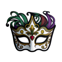 Female mask for the Mardi Gras carnaval sticker illustration png