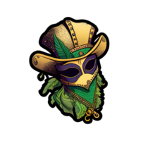 Mask for the Mardi Gras carnaval sticker illustration png